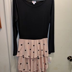NWT Large Black and Pink Polka Dot Georgia Lularoe